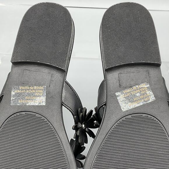 NEW Sugar Women’s Finnesse Flower Thong Sandals Black Size 8.5M - Picture 9 of 10